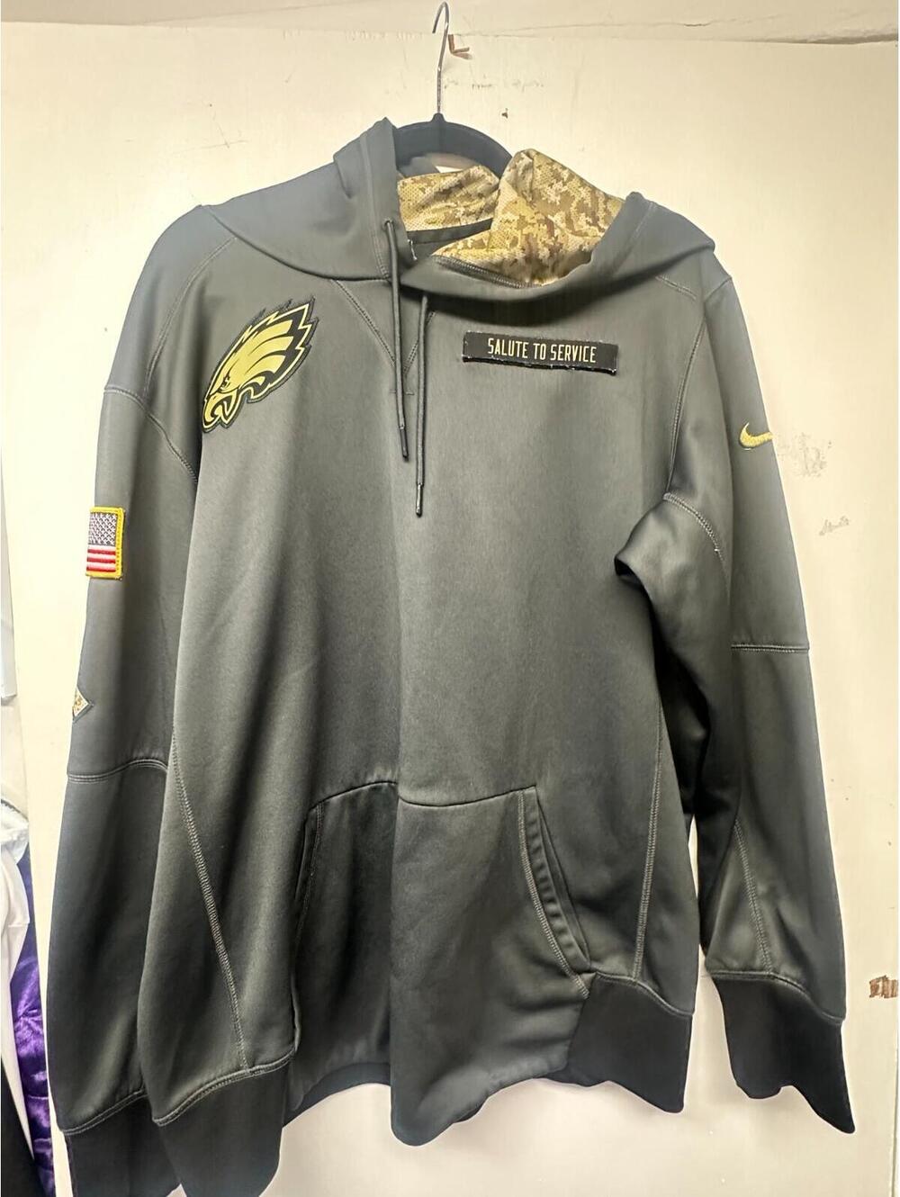 NFL Nike Therma-Fit Salute to Service Military Hoodie Philadelphia Eagles Sz L